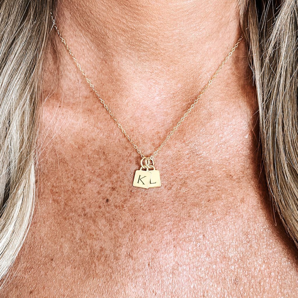 Buy Alphabet Letter Necklace Small Gold Initial Charm Womens Name Necklaces  in Gold Cute Layered Necklaces Mom or Sister Christmas Gift Online in India  - Etsy